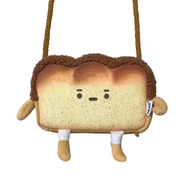 Tecknad Toast Handväska Söt Vardaglig Tote Bröd Myntväska Korthållare Kreativt Pennfodral Skolmaterial Plånbok Kawaii Gåva purse1