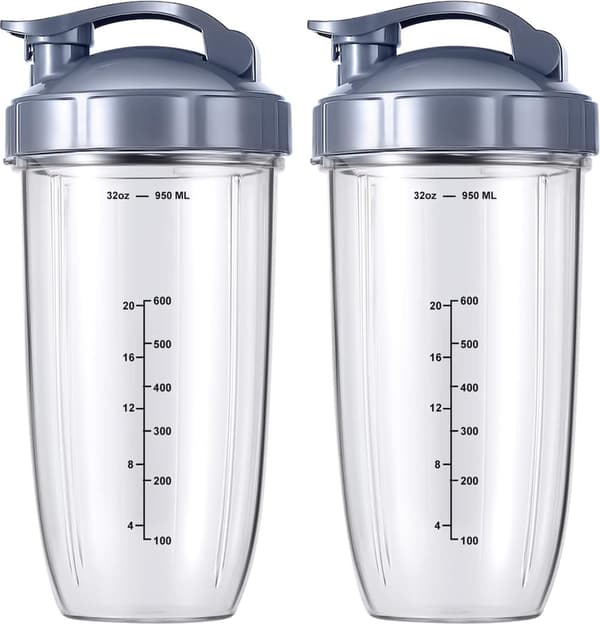Blender Tilbehør - Pakke med 4 - Erstatnings Blenderkopper Passer Nutribullet Blender