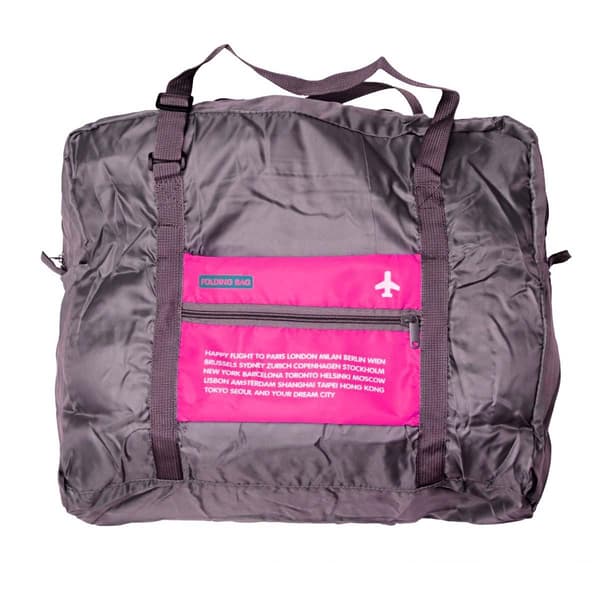 Foldbar Dufflebag med Opbevaringspose - pink
