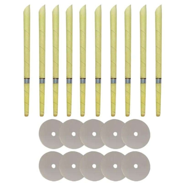 10-pack Öronljus - Tillverkade av bivax - Aromaterapi Multicolor