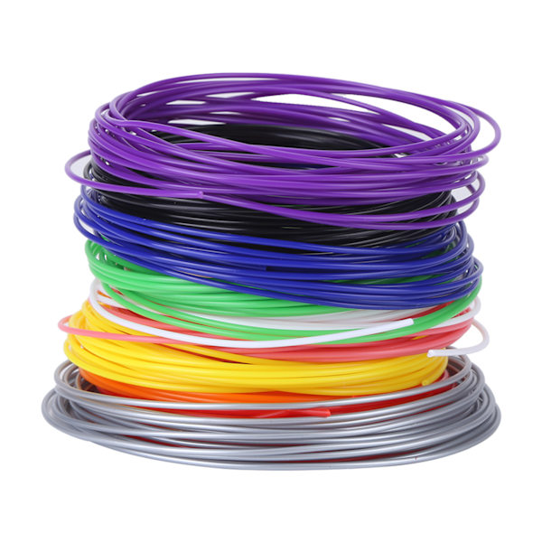 10 Farver 1.75mm PCL Filament Efterfyldninger til 3D-Pen Lav Temperatur