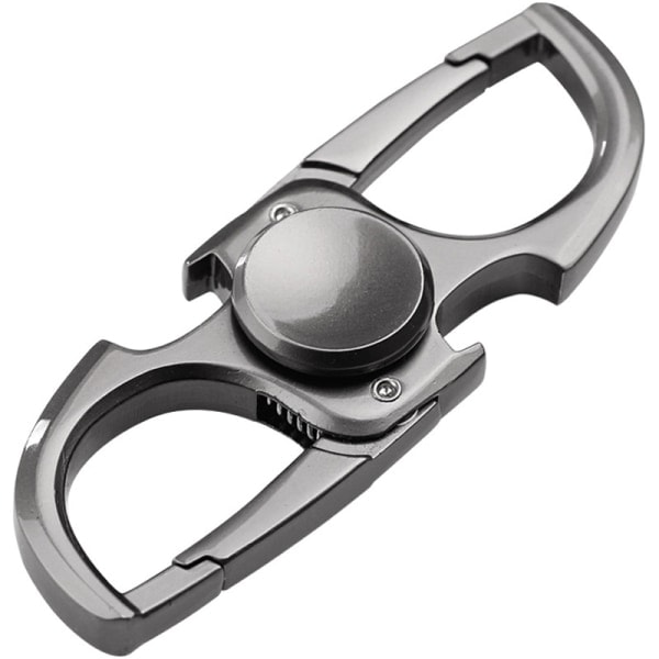 Fidget Spinner Nøglering Mænd Kreativ Design Gave Rustfrit Stål Bilnøgle Talje Vedhæng Cirkel Kreativ