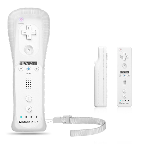 Wii Controller med Motion Plus / Controller til Nintendo White Vit
