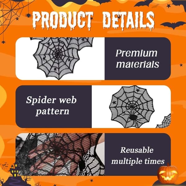 Bordløper - 45*183cm - Halloween Bordløper - Polyester Bordløper - Duk
