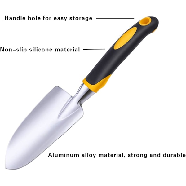pc. Hage spade i rustfritt stål for planting, omplanting, luking, flytting