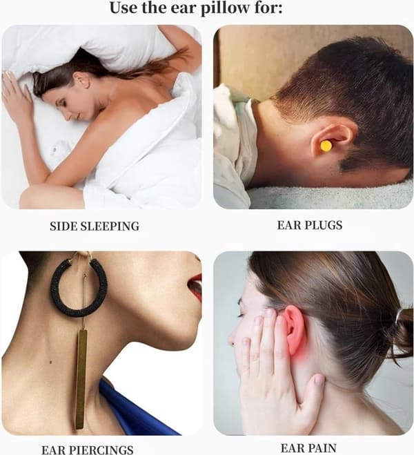 Piercing Pude - Ørepiercing Pude til Sidesovere - Side Sovende Pude - Memory Skum Pude