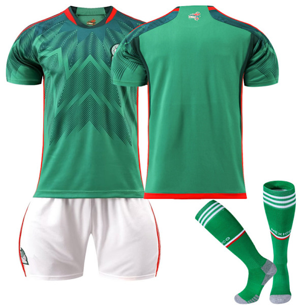 Ny 2223 Mexico Hjemmefodboldtrøje Træningssæt CHICHARITO 14 Unummereret Unummereret Unummereret Unnumbered Kids 24(130-140CM)