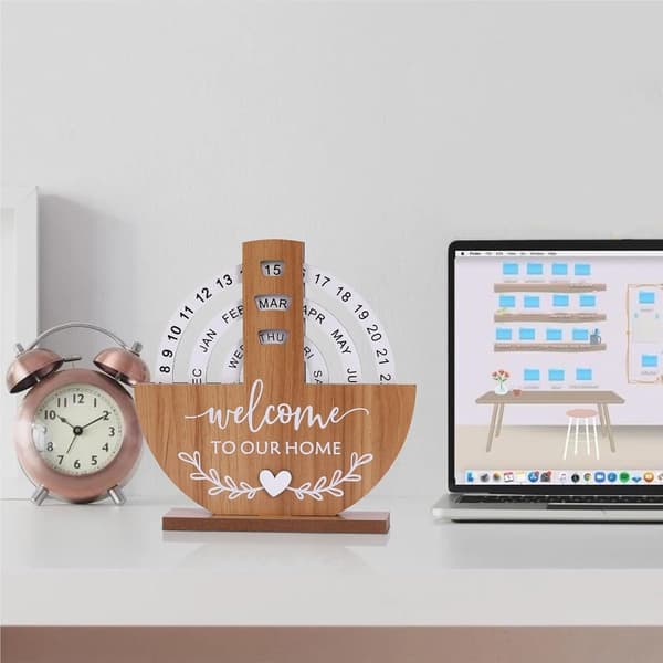 Kalender - Bordskalender - Evighetskalender - Manuell Roterande Kalender - Perpetual Calendar