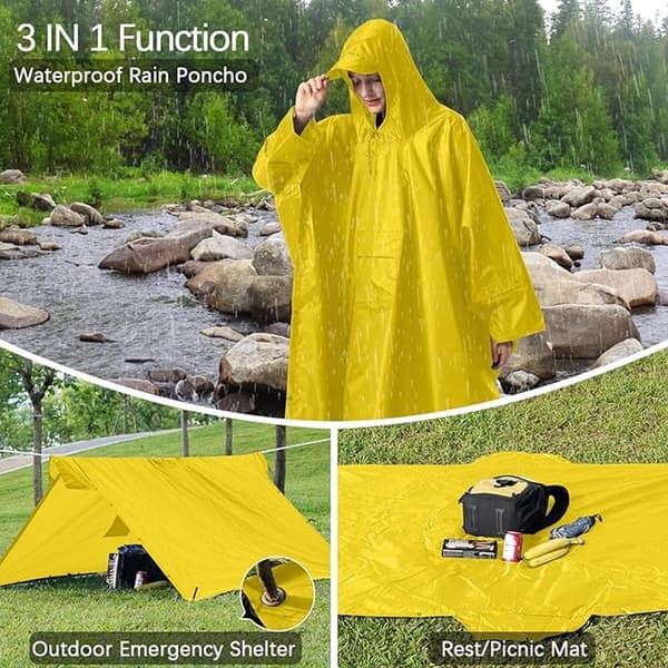 Poncho - Regnkappa - 210*140cm - Multifunktionell vattenavvisande regnponcho