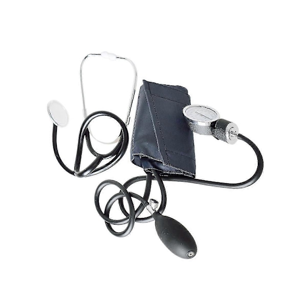 Manual Blood Pressure Monitor with Stethoscope Arm Type Blood Pressure Meter Double Tube Dual Head Stethoscope