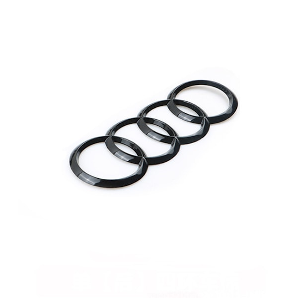 Blank svart bilmärkeslogotyp för Audi-emblem 192mm