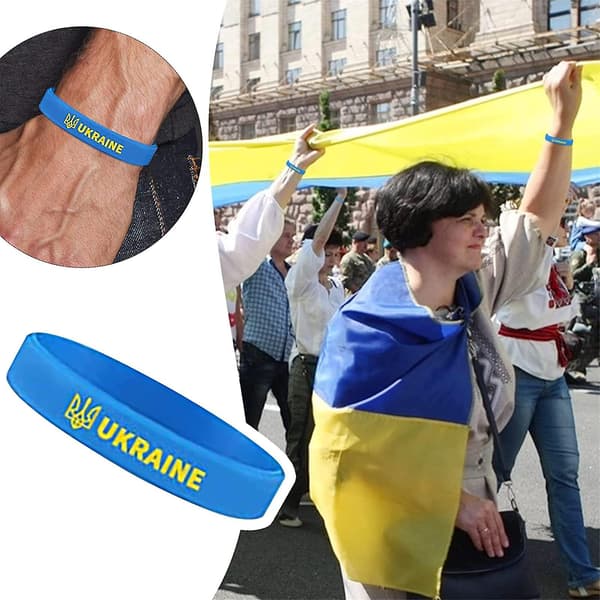 2 kpl Ukraina Silikoni Rannekoru, Ukraina Rannekoru