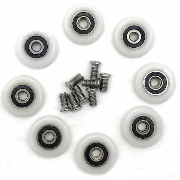 Set of 8 Replacement Shower Door Rollers Wheels 23mm Diameter