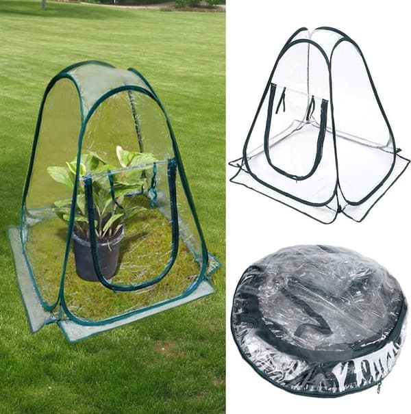 Mini vanntett dyrkingstelt for potteplanter - lite drivhus - transparent PVC-drivhus