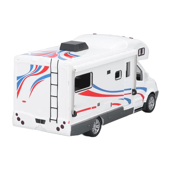 Camping Car Toy 1/32 Scale Alloy Shell Sound Lighting Function Educational Pull Back Model Toy for Over 6 Years Old 0.6