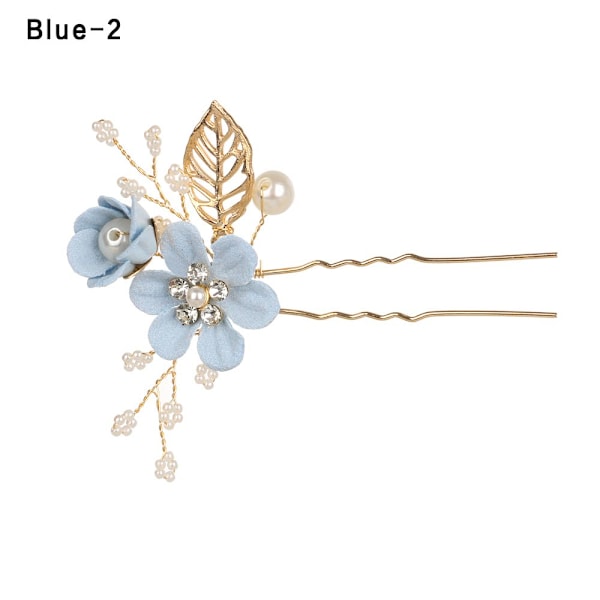 Hårkam Blomst hårnål Brudeklemmer BLÅ 2 blue blue 2