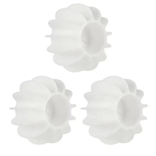 Vaskemiddelkugle Genanvendelig Silikon Tøj Hår Rengøringsværktøj Dyrehår Fjerner Vaskemaskine Kattehår Fangst Vaskemiddelkugle 3 stk. 3PCS White