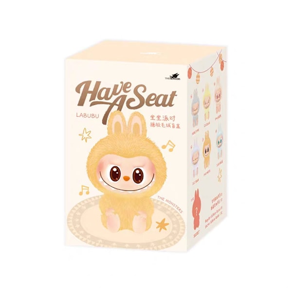2024 Pop Mart Labubu the Monsters Have a Seat Plyschdocka Specifik Stil - Inofficiell Äkta BABBY