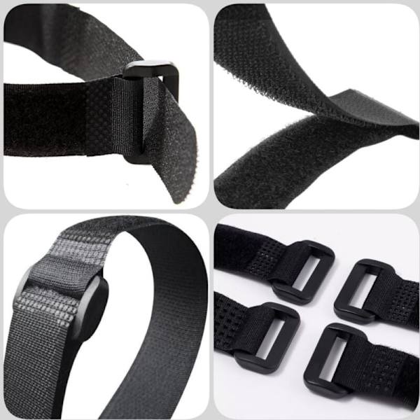 (30 st) 40 cm Black Cable Ties Reusable Cable Ties Hook Cable Ties and Inverted Curls Hook and Loop