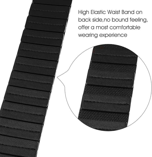 Dammode Vintage Bredt Elastisk Stretch Taljebælte Med Interlock Spænde Halloween Bælte
