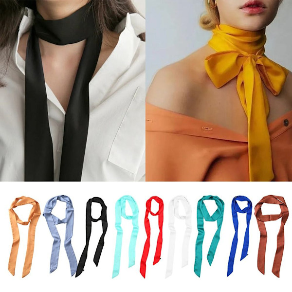 Smal Lång Scarf Väska Band VIT White