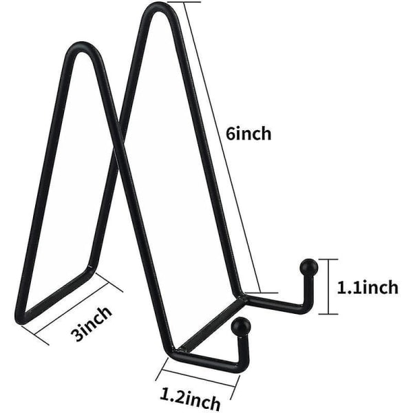Plate-stativ for utstilling, bilde-stativ, fotoholder i metall, staffeli for dekorative plater