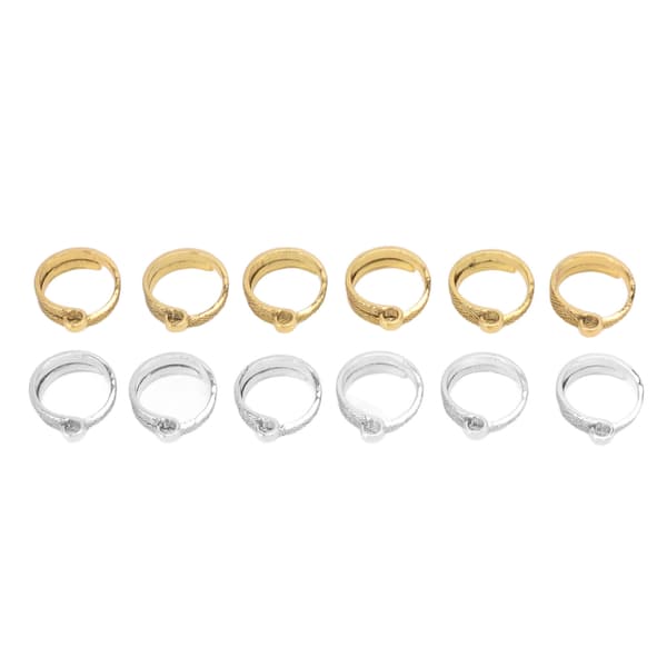 12 st Sticknings Virkad Loop Ring Legering Justerbar Garn Guide Fingerhållare Virkring
