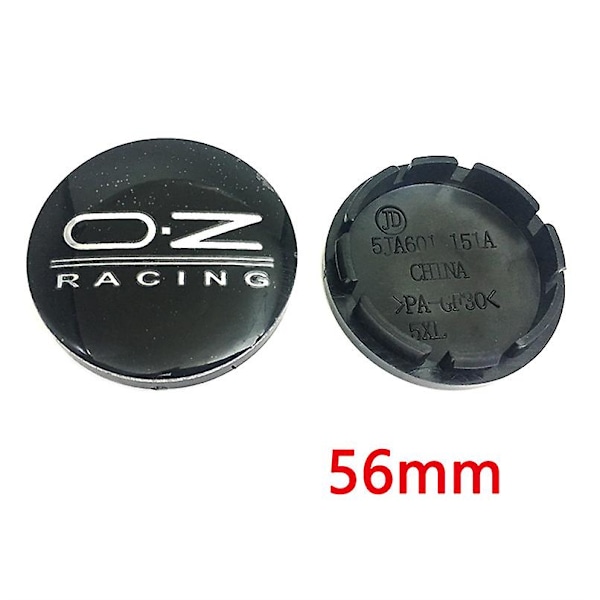 4 st 56mm 60mm 65mm 68mm Bilhjulscentrumkåpor för Fälgöverdrag Auto Oz Racing Logotyp Emblem Exteriör Styling Tillbehör