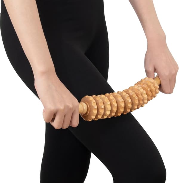 Træterapi massageværktøjer, 12 ruller, 42,7 cm pind, til reduktion af cellulite