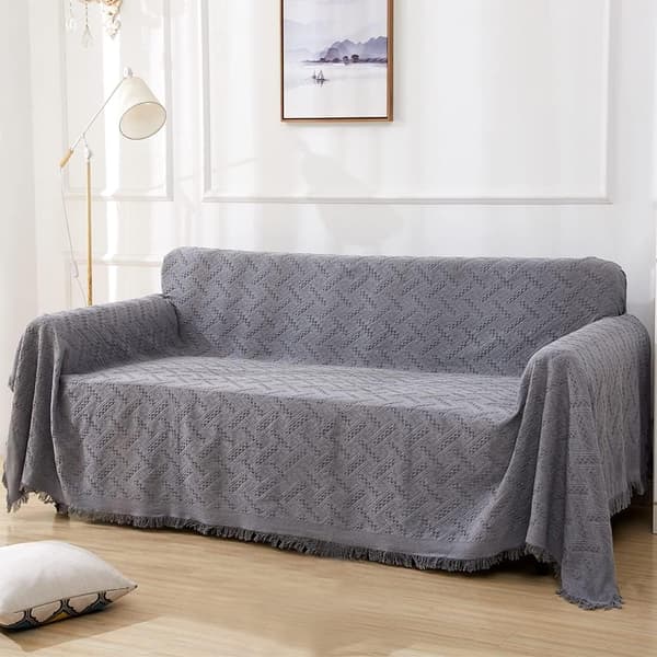 Geometriskt sofföverdrag, möbelskydd, soffskydd för 3-sits soffa, sektionssofföverdrag, sofföverdrag