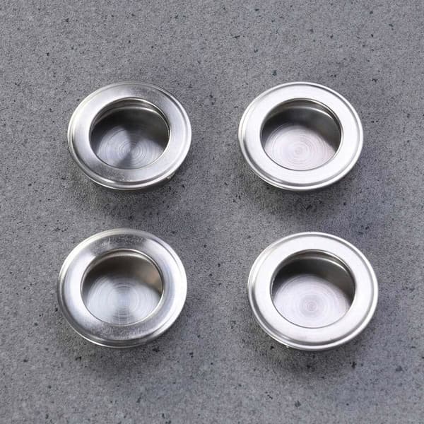 4 stk 35 mm Flat Rustfritt Stål Innfelte Fingergrep Innlegg