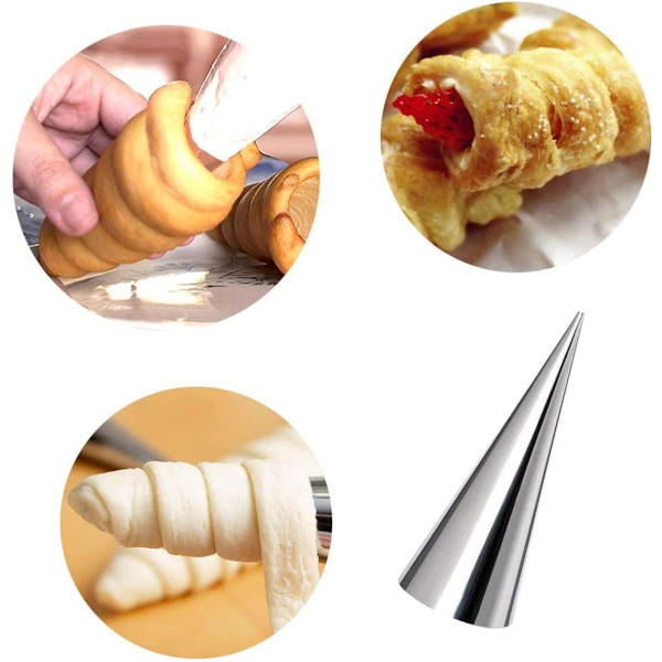 16 stk. - Croissantforme - Flødeisforme - Isvaffelforme - Hornforme - Bageværktøj
