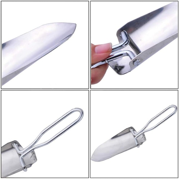 Mini sammenleggbar spade i rustfritt stål for hagearbeid, planting, luking, hageredskaper