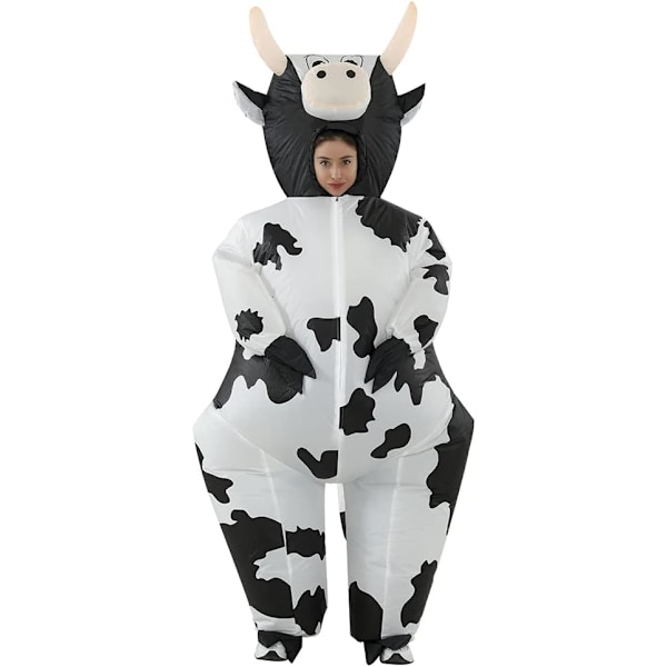 Uppblåsbar Ko-Kostym Vuxen Ko-Kostym Maskeraddräkt Vuxen Uppblåsbar Halloween-Kostymer Blås upp Ko-Kostym för Vuxen Cow