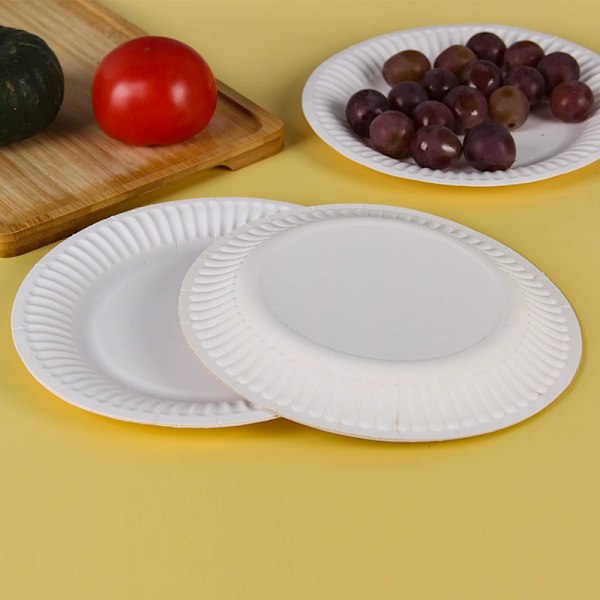 100 Papptallerkener 25 cm, Engangstallerkener, Festtallerkener 10in