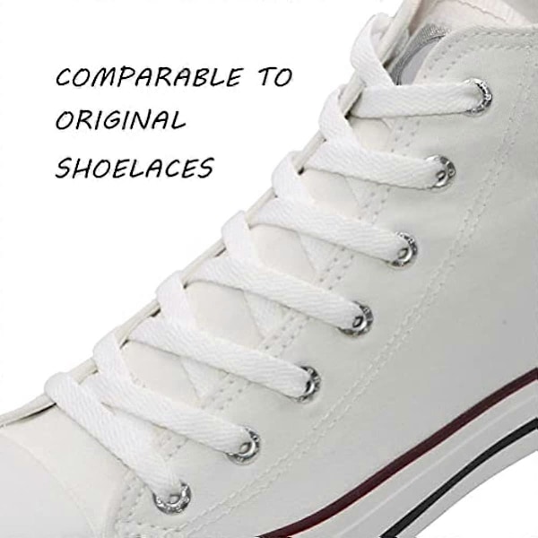 Flade Snørebånd 8mm Brede Snørebånd til Sneakers Premium Træningssnørebånd Erstatninger til Atletiske Sportssnørebånd Lysegrå Light Grey 55-  ( 140 cm )