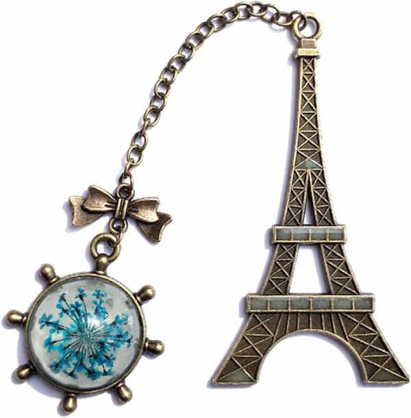 Paris Tower Metallbokmerke Lysende Retro Bokmerke for Studenter C