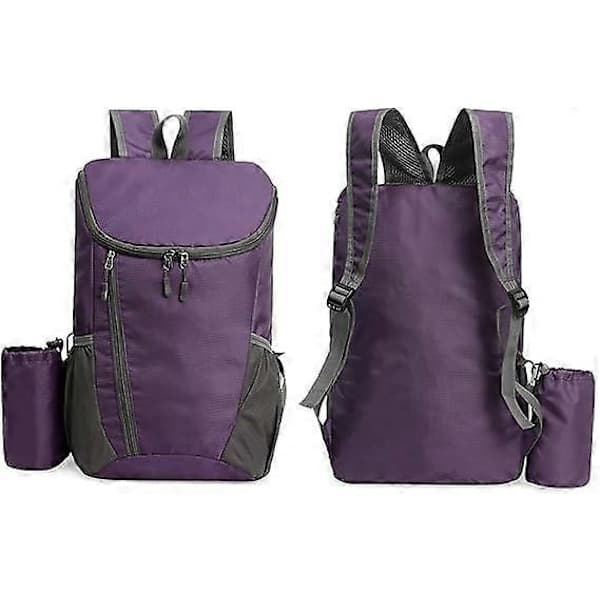 Foldable Backpack Lightweight, Small Waterproof Backpack for Outdoor Sports, Durable Packable Backpack Practical Everyday Backpack Purple