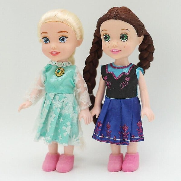 Frozen 2 Elsa Anna Elf Olaf 3-pakks Cosplay Prinsesse Dukker Leke Julegave 18cm