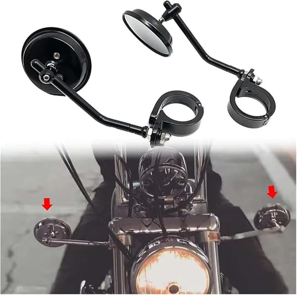 1 par motorcykelspejle (sort) til Sportster XL 883 Cus