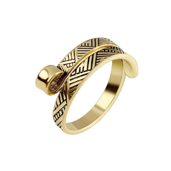 2 st Justerbar sticknings- virkningsspännring Öppen garnfingerguide Virkad fingerborg gold