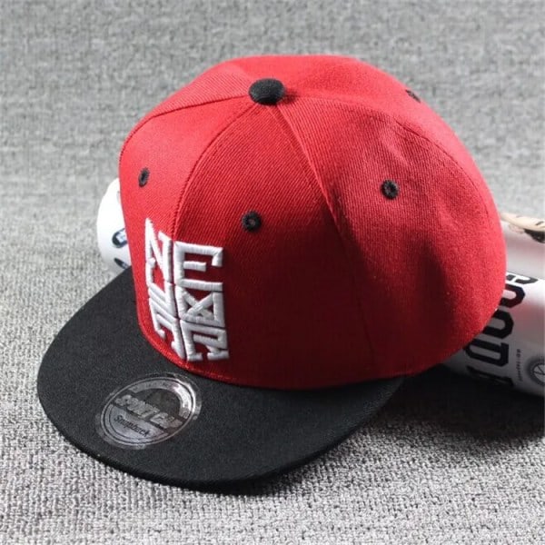 Ny Fashion Kids Ronaldo Cr7 Neymar Njr Lippalakki Pojat Tytöt Lapset Messi Snapback Hatut Hip Hop Lakit Gorras - red NJR