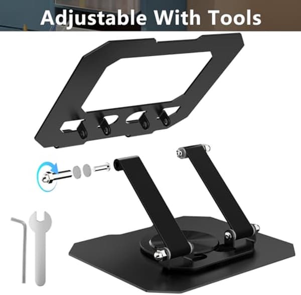 Justerbart Tablet Stativ & 360° - Foldbar iPad Holder til Skrivebord