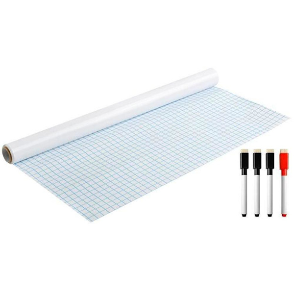 Vittavla Väggdekaler med Pennor - Självhäftande - 2 meter White Vit