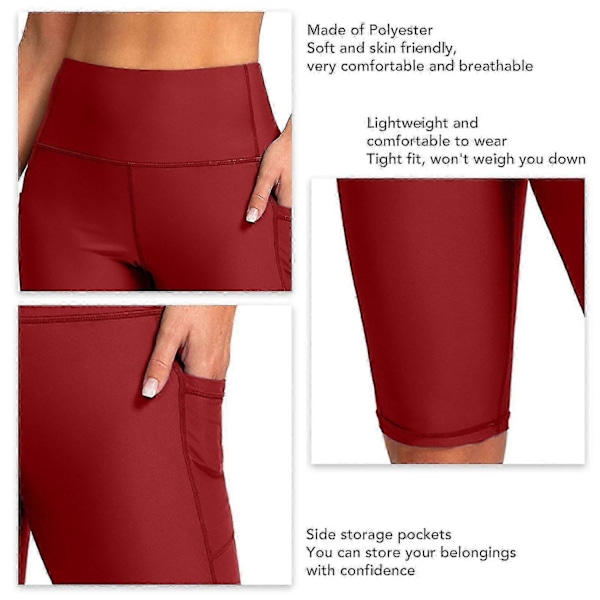 Dykker shorts til kvinder, reduceret gnidning, letvægts, bløde, hudvenlige, våddragt shorts til surfing - Perfekt Brick Red Brick Red 3XL