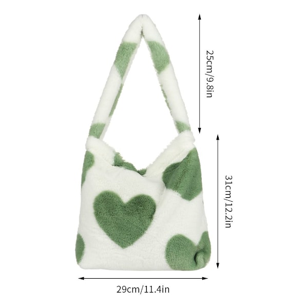 Fluffy Shoulder Bag Shopping Bag white