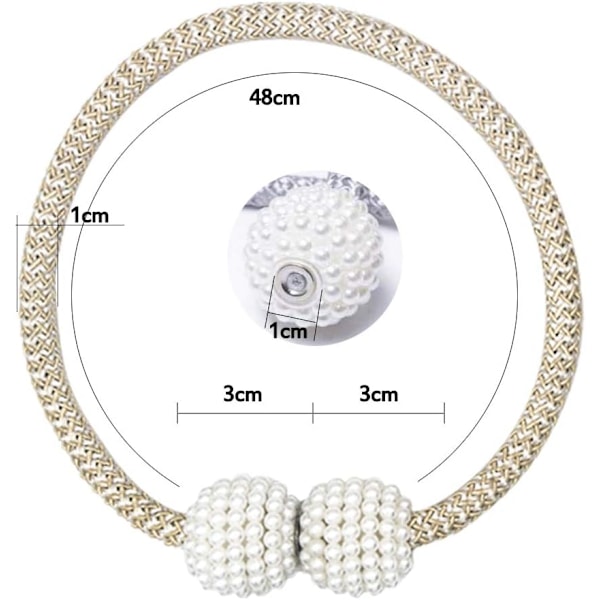 Magneettiset verhonpidikkeet, 4 kpl, pienille, ohuille tai läpinäkyville verhoille, cu,ZQKLA