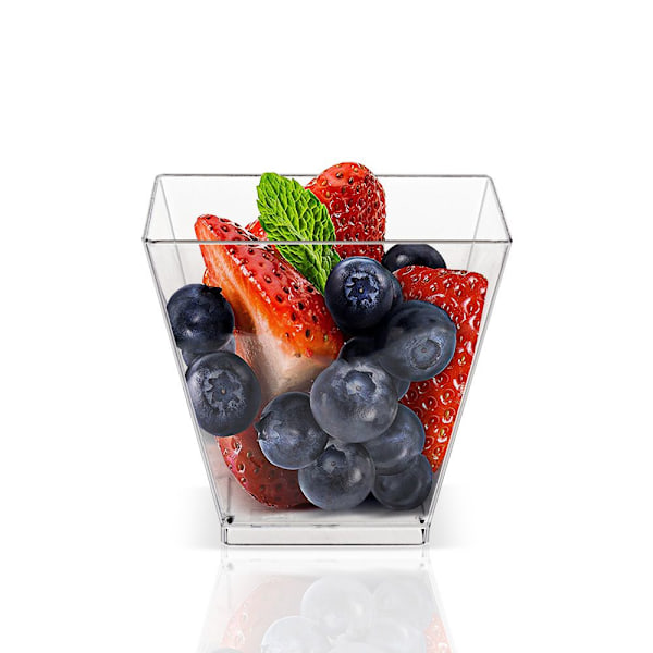 Plastglas för dessert 50pcs
