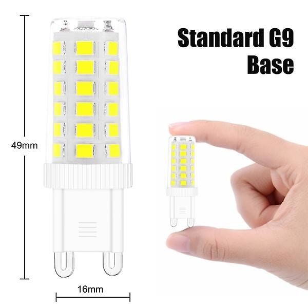 6-pakkauksen 5W G9 LED-lamppu, vastaa 40W halogeenivaloa, valkoinen 6000K