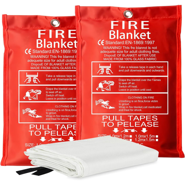 Nödbrandfilt Brandskyddsfilt för kök, 40" x 40" brandfilt för hemmet, brandfilt i glasfiber 1 st